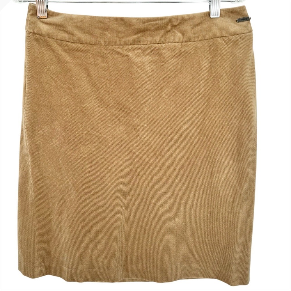 Mexx Women Corduroy Camel‎ Tan Knee Length Skirt Size 10